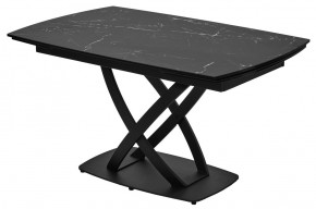 Стол FOGGIA 140 KL-116 Черный мрамор матовый, итальянская керамика/ черный каркас, ®DISAUR в Екатеринбурге - ok-mebel.com | фото 5