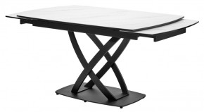 Стол FOGGIA 140 KL-99 Белый мрамор матовый, итальянская керамика/ черный каркас, ®DISAUR в Екатеринбурге - ok-mebel.com | фото 6