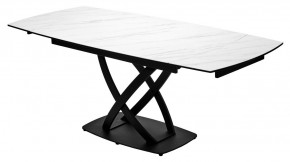 Стол FOGGIA 140 KL-99 Белый мрамор матовый, итальянская керамика/ черный каркас, ®DISAUR в Екатеринбурге - ok-mebel.com | фото 8