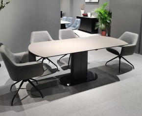 Стол KAI 140 TL-58 поворотная система раскладки, испанская керамика / Темно-серый / Черный, ®DISAUR в Екатеринбурге - ok-mebel.com | фото 2