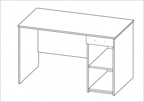 Стол КАСТОР письменный с одной тумбой и одним ящиком, цвет белый в Екатеринбурге - ok-mebel.com | фото 2