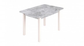 Стол ЛДСП (опоры белые) цемент светлый в Екатеринбурге - ok-mebel.com | фото