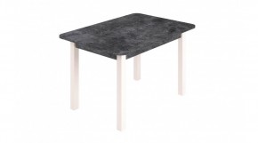 Стол ЛДСП (опоры белые) цемент темный в Екатеринбурге - ok-mebel.com | фото