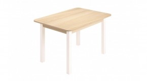 Стол ЛДСП (опоры белые) ясень шимо светлый в Екатеринбурге - ok-mebel.com | фото