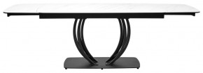Стол MATERA 160 MARBLES KL-99 Белый мрамор матовый, итальянская керамика/ черный каркас, ®DISAUR в Екатеринбурге - ok-mebel.com | фото 10