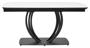 Стол MATERA 160 MARBLES KL-99 Белый мрамор матовый, итальянская керамика/ черный каркас, ®DISAUR в Екатеринбурге - ok-mebel.com | фото 4