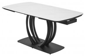 Стол MATERA 160 MARBLES KL-99 Белый мрамор матовый, итальянская керамика/ черный каркас, ®DISAUR в Екатеринбурге - ok-mebel.com | фото 5