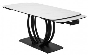 Стол MATERA 160 MARBLES KL-99 Белый мрамор матовый, итальянская керамика/ черный каркас, ®DISAUR в Екатеринбурге - ok-mebel.com | фото 7