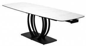 Стол MATERA 160 MARBLES KL-99 Белый мрамор матовый, итальянская керамика/ черный каркас, ®DISAUR в Екатеринбурге - ok-mebel.com | фото 8