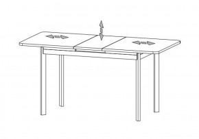 Стол Монте-Карло раздвижной (Сосна Пандероса/ножки черный металл) в Екатеринбурге - ok-mebel.com | фото 2