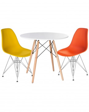 Стол обеденный DOBRIN CHELSEA`80, ножки светлый бук, столешница белая в Екатеринбурге - ok-mebel.com | фото 5