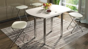 Стол обеденный с хромированными ножками «Лион (мини)» - СМ-204.01.2 в Екатеринбурге - ok-mebel.com | фото 1