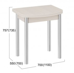 Стол обеденный с хромированными ножками «Лион (мини)» - СМ-204.01.2 в Екатеринбурге - ok-mebel.com | фото 5
