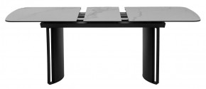 Стол RASMUS 160 TL-45 Белый мрамор, испанская керамика / черный каркас, ®DISAUR в Екатеринбурге - ok-mebel.com | фото 9