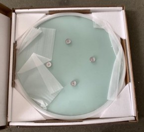 Стол SOLO 80 Белый мрамор G-1, стекло / черный M-city в Екатеринбурге - ok-mebel.com | фото 4