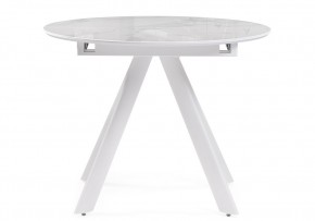 Стол стеклянный Галвестон 100х76 белый мрамор / белый в Екатеринбурге - ok-mebel.com | фото 2