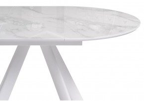 Стол стеклянный Галвестон 100х76 белый мрамор / белый в Екатеринбурге - ok-mebel.com | фото 4