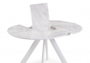 Стол стеклянный Галвестон 100х76 белый мрамор / белый в Екатеринбурге - ok-mebel.com | фото 5