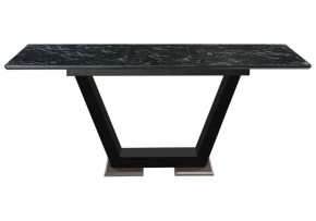 Стол стеклянный Иматра мрамор черный / черная шагрень / камень в Екатеринбурге - ok-mebel.com | фото 2