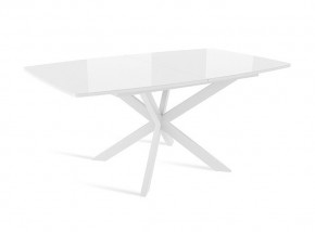 Стол TWIST раздвижной со стеклом 1300 (+400) Белый/Белый в Екатеринбурге - ok-mebel.com | фото