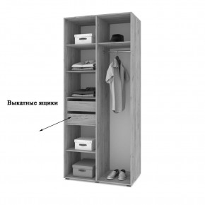 СТОУН С22 Шкаф 2-х створчатый с ящиками (серый дуб/белый) в Екатеринбурге - ok-mebel.com | фото 3