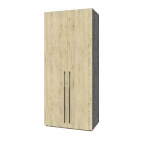 СТОУН С23 Шкаф 2-х створчатый с ящиками (камень темный/ирландский дуб) в Екатеринбурге - ok-mebel.com | фото