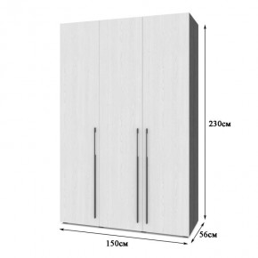 СТОУН С32 Шкаф 3-х створчатый (золотой дуб/графит) в Екатеринбурге - ok-mebel.com | фото 2