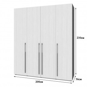 СТОУН С41 Шкаф 4-х створчатый (дуб золотой/графит) в Екатеринбурге - ok-mebel.com | фото 2