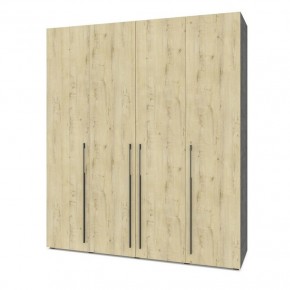 СТОУН С41 Шкаф 4-х створчатый (камень темный/дуб ирландский) в Екатеринбурге - ok-mebel.com | фото