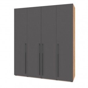 СТОУН С41 Шкаф 4-х створчатый с ящиками (дуб золотой/графит) в Екатеринбурге - ok-mebel.com | фото