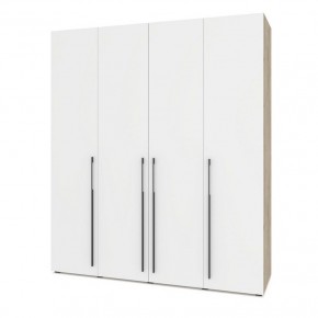 СТОУН С41 Шкаф 4-х створчатый (серый дуб/белый) в Екатеринбурге - ok-mebel.com | фото