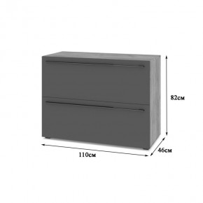 СТОУН С81 Комод (золотой дуб/графит) в Екатеринбурге - ok-mebel.com | фото 2