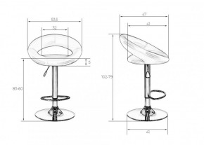 Стул барный DOBRIN MIRA LM-5001 (бордовый) в Екатеринбурге - ok-mebel.com | фото 3