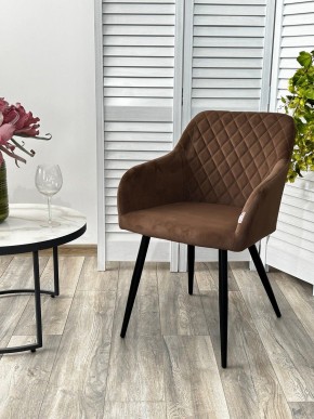 Стул BRANDY 505-11 Кофе, велюр "беспальчиковый" / черный каркас, М-City в Екатеринбурге - ok-mebel.com | фото 4