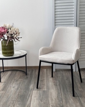 Стул BRIO CATO-01 Белый, фактурная ткань / черный каркас, ®DISAUR в Екатеринбурге - ok-mebel.com | фото 3