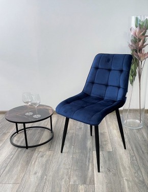 Стул CHIC BLUVEL-86 NAVY BLUE / черный каркас М-City в Екатеринбурге - ok-mebel.com | фото 3