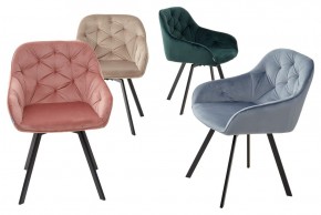 Стул GALE 360 град. поворот. BLUVEL-40 BEIGE, велюр/ черный каркас, М-City в Екатеринбурге - ok-mebel.com | фото 3