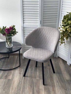 Стул ХИЛТОН 360 град., цвет B22 Серый, велюр / черный каркас М-City в Екатеринбурге - ok-mebel.com | фото 3