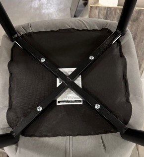 Стул ХИЛТОН, цвет B28 Темно-серый, велюр / черный каркас М-City в Екатеринбурге - ok-mebel.com | фото 2