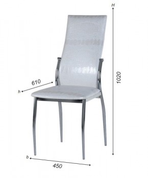 Стул  Комфорт А1.05-04 разборный (Стандарт) хром/кожзам (4 шт.) в Екатеринбурге - ok-mebel.com | фото 3