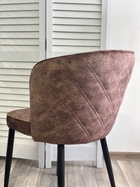 Стул МЭРИ FIESTA Шоколадный , велюр "антипальчиковый"/ черный каркас M-City в Екатеринбурге - ok-mebel.com | фото 5