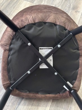 Стул МЭРИ FIESTA Шоколадный , велюр "антипальчиковый"/ черный каркас M-City в Екатеринбурге - ok-mebel.com | фото 6