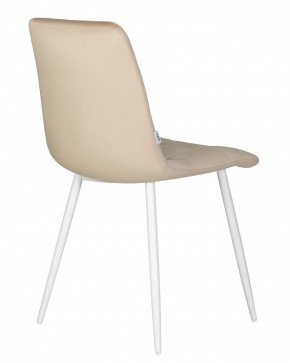 Стул обеденный DOBRIN CHILLY, Бежевый Holland 07, основание белое в Екатеринбурге - ok-mebel.com | фото 5