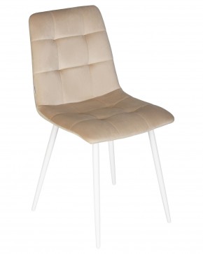 Стул обеденный DOBRIN CHILLY, Бежевый Holland 07, основание белое в Екатеринбурге - ok-mebel.com | фото 8
