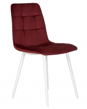 Стул обеденный DOBRIN CHILLY, Бордовый Holland 47, основание белое в Екатеринбурге - ok-mebel.com | фото 3