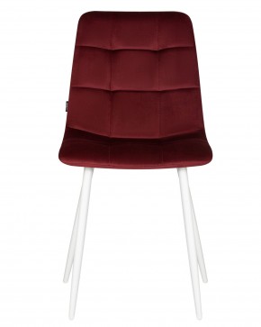 Стул обеденный DOBRIN CHILLY, Бордовый Holland 47, основание белое в Екатеринбурге - ok-mebel.com | фото 7