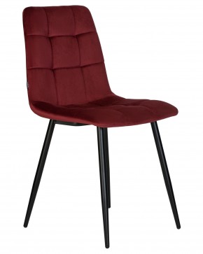Стул обеденный DOBRIN CHILLY, Бордовый Holland 47, основание черный в Екатеринбурге - ok-mebel.com | фото 4