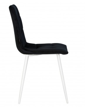 Стул обеденный DOBRIN CHILLY, Черный Holland 75, основание белое в Екатеринбурге - ok-mebel.com | фото 4