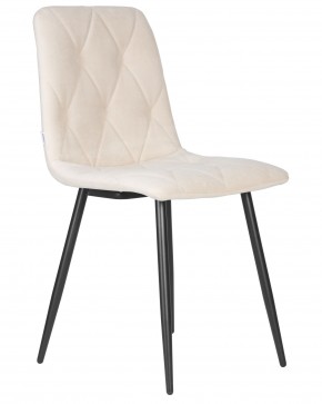 Стул обеденный DOBRIN CHILLY ROMBO, Бежевый Simple 44, основание черный в Екатеринбурге - ok-mebel.com | фото 2
