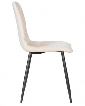 Стул обеденный DOBRIN CHILLY ROMBO, Бежевый Simple 44, основание черный в Екатеринбурге - ok-mebel.com | фото 3